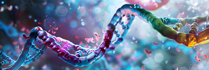 An illustrative portrayal of the function of Nuclease enzyme in DNA degradation