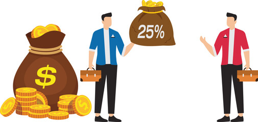 Commission or percentage of profit from investment