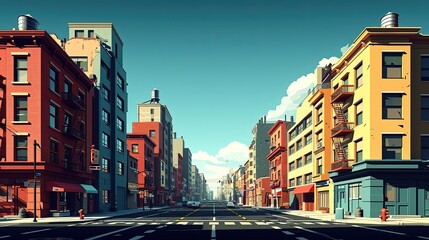 Obraz premium Lovely Detailed Isometric Cityscape with a Bright Color Palette