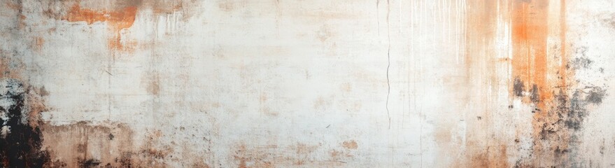 Fototapeta premium Abstract grunge background with brown and white colors, concrete wall texture with rust stains