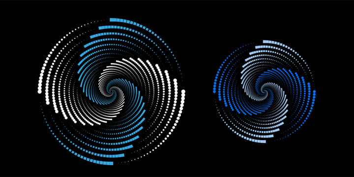 Dynamic abstract vector background spiral sound wave rhythm lines