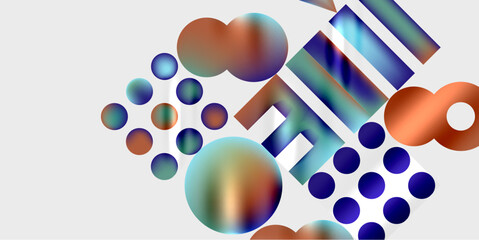 Circles and triangles modern art. Vector Illustration For Wallpaper, Banner, Background, Card, Book Illustration, landing page