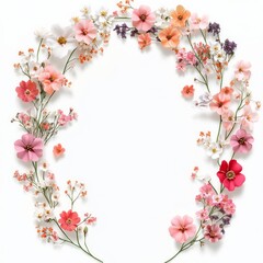 an arch shape flowers against background