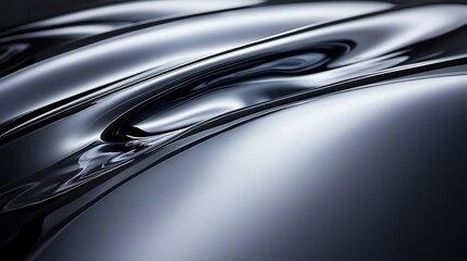 Obraz premium Abstract Liquid Metal Surface Design Flowing Curves
