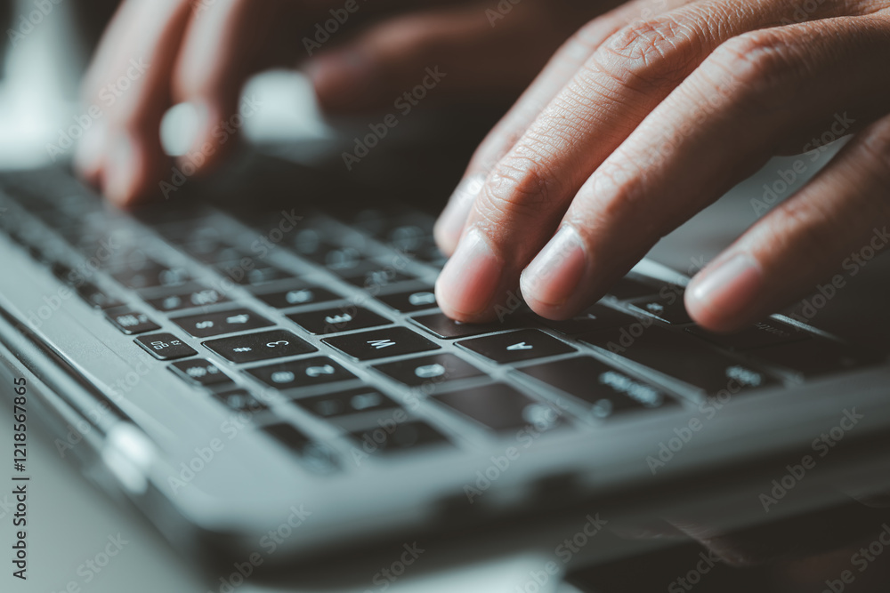 Poster Focused productivity: Turning ideas into action with every keystroke. Effort in motion: Harnessing technology for efficient digital work.