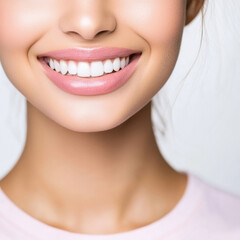 Obraz premium close view of young indian woman showing her teeth