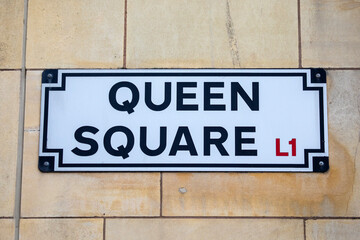 Queen Square in Liverpool, UK