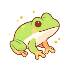 cute frog illustration, Generative AI 