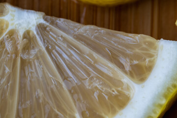 close up of lemon slices 