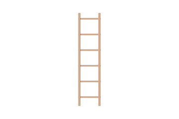 One ladder isolated on white background. Top view. 3d render