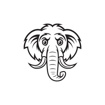 recommend clip art: mammoth silhouette vector art logo illustration