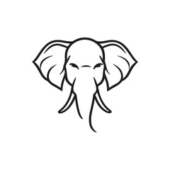mammoth silhouette vector art logo illustration