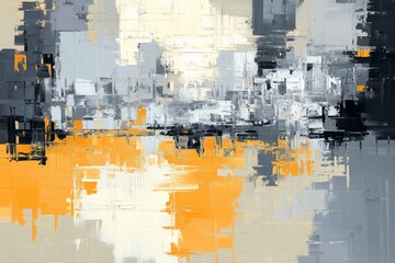 Abstract city in painting