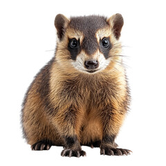 Fototapeta premium Badger Isolated on White Background.