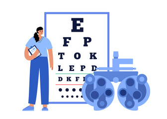 Eyesight examination concept