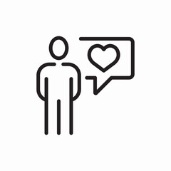 person love chat message icon vector sign