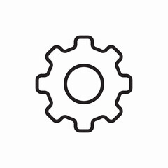 settings gear configuration system icon vector sign