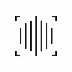 barcode scan code stripe icon vector sign