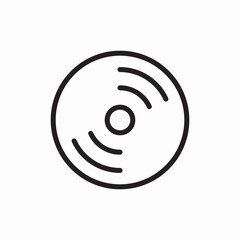 disc record vinyl music icon vector sign