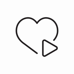 heart play music love icon vector sign