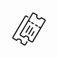 ticket entertainment admission pass icon vector sign