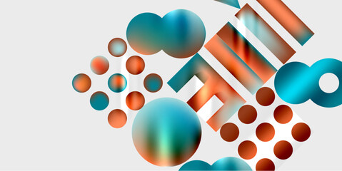 Circles and triangles modern art. Vector Illustration For Wallpaper, Banner, Background, Card, Book Illustration, landing page