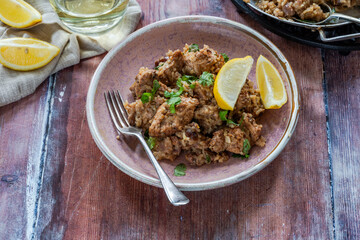 Spiced chicken and date pilaf
