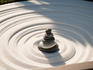 Naklejka premium zen garden in the garden