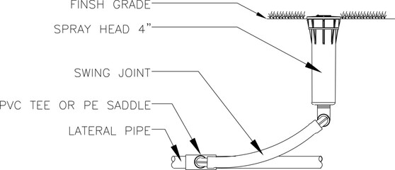 sketch vector illustration silhouette SPRAY HEAD SPRINKLER DETAIL water tank design.eps