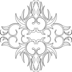 sketch vector illustration silhouette design ornament decoration floral classic vintage ethnic.eps