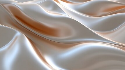 Fototapeta premium Elegant Draped Fabric Shows Soft Curves and Subtle Light Reflection