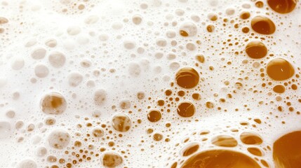 Bubbly texture in refreshing amber lager close-up