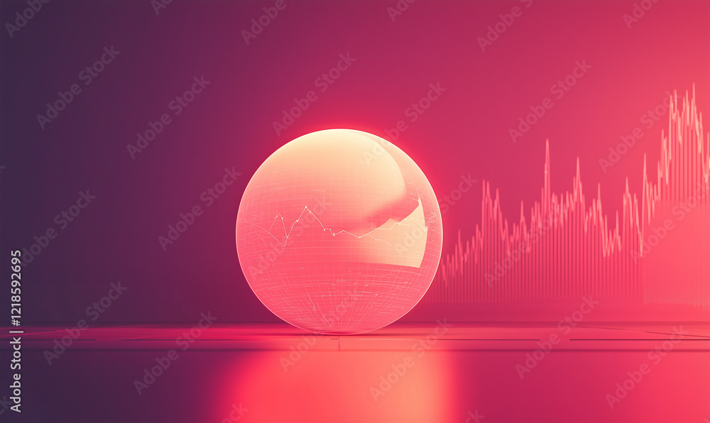 Aufkleber data-driven marketing strategies digital space abstract visualization modern environment low angle i