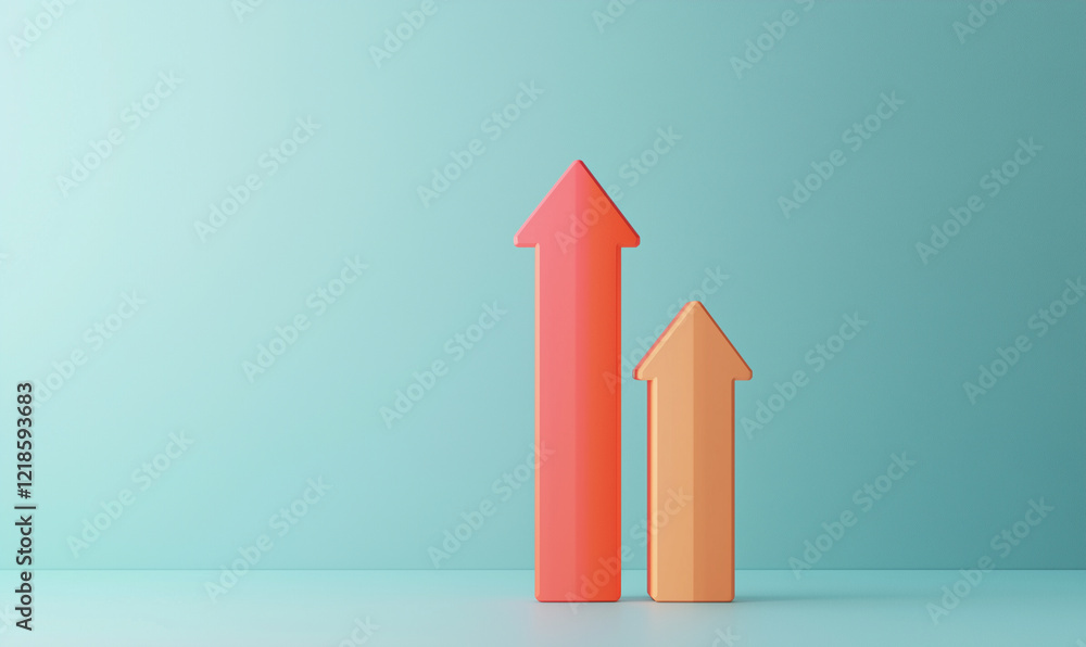 Aufkleber increasing growth metrics digital marketing strategies visual data representation modern office spac