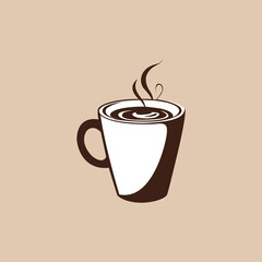 Minimalistic Coffee Cup Design Perfect for Cafes and Beverage Branding Concepts