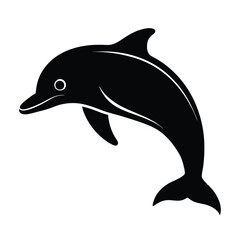 Dolphin Silhouette Vector Art and Black Dolphin Design Illustrations