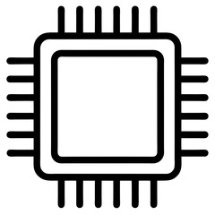 Single chip icon vector on white background