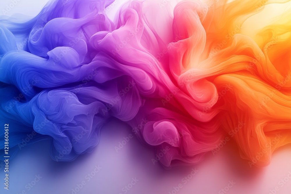 Aufkleber colorful abstract patterns flow together in vibrant waves creating a dreamy visual impact in soft pa