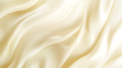 Creamy textured swirls of pale yellow substance