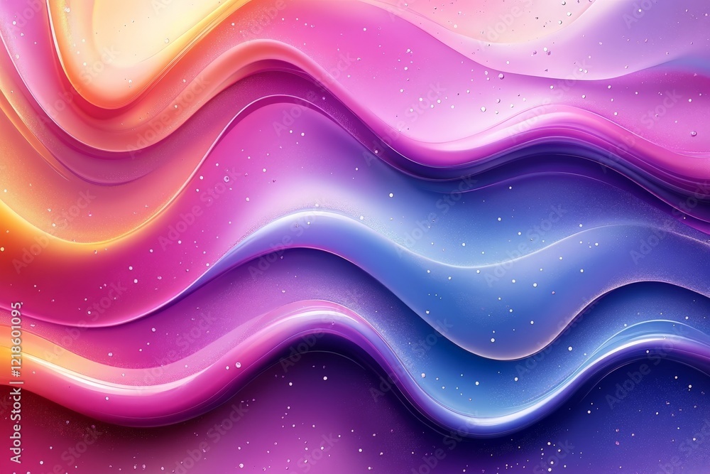 Poster vibrant waves of colors create a mesmerizing flow in abstract artwork design