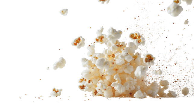 Abstract Popcorn Texture isolated on transparent background