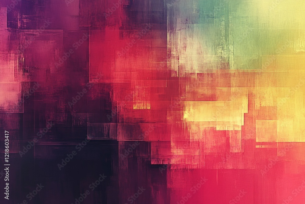 Poster abstract artwork featuring vibrant colors and textured patterns created in a digital medium during t
