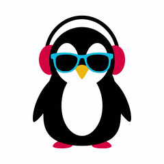 vector-silhouette-of-a-a-cool-penguin-wearing-cool