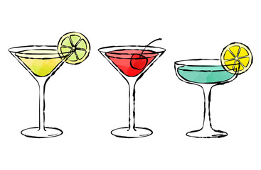 カクテルのベクターイラストセット お酒 アルコール モスコミュール