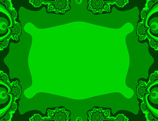 Green background, frame for the inscrGreen background, frame for the inscription.iption
