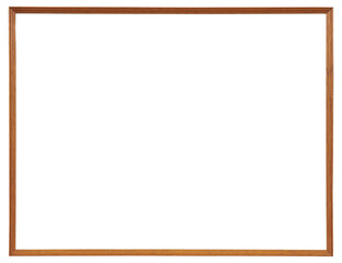 Narrow wooden picture frame on a transparent background, in PNG format.