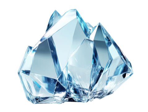 Isolated Clear Ice Crystal Formation