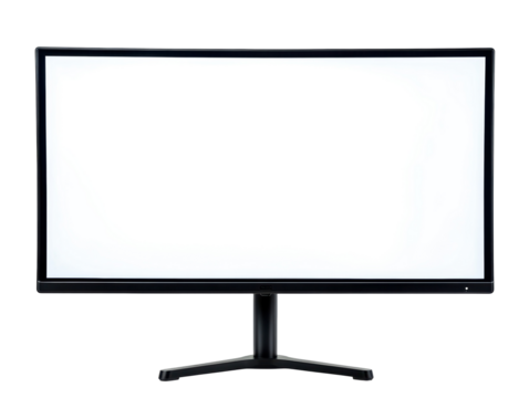 Isolated Blank Computer Monitor Screen