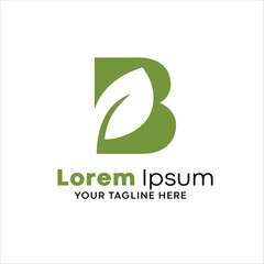 B leaf logo, suitable for logos, icons, etc., just change the name and slogan