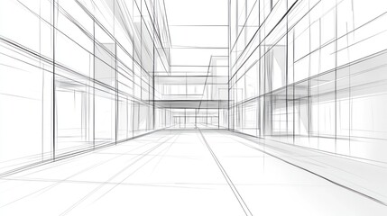 Fototapeta premium Architectural sketch